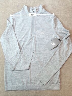 New Balance Light Gray Women's Quarter-Zip Pullover